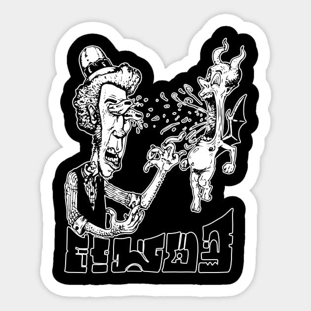 Sucking Demon Sticker by jonathanmor